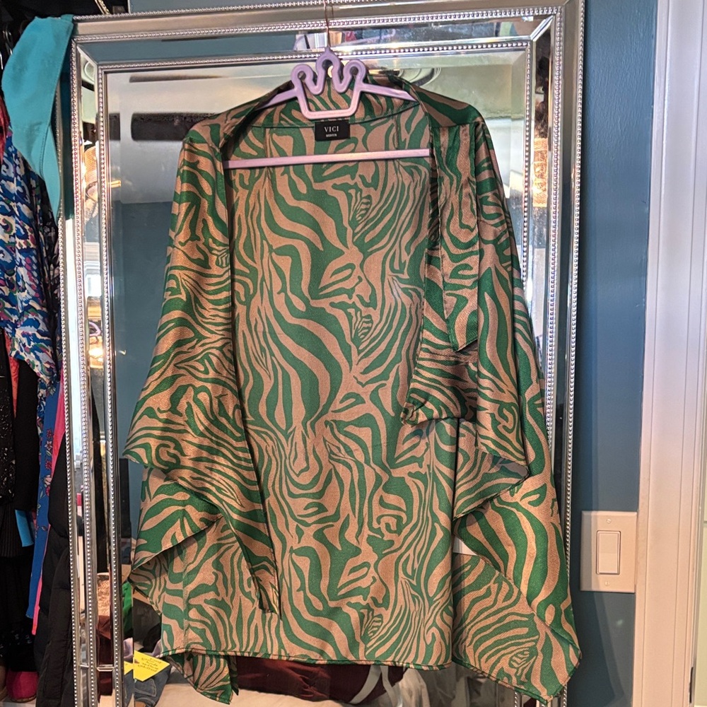 Vici Green and Gold wrap skirt